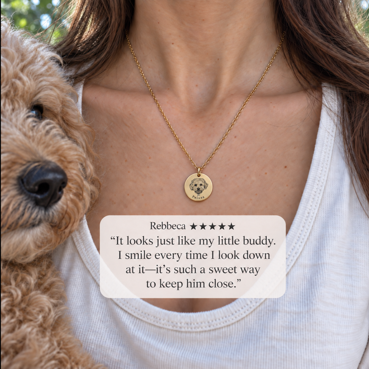 Personalized Pet Portrait Necklace